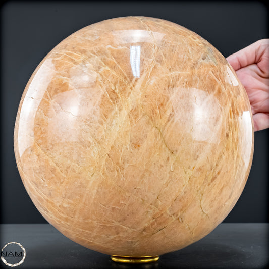 Natürlicher Pfirsich-Mondstein Kristall-Kugel - 11582,13 g