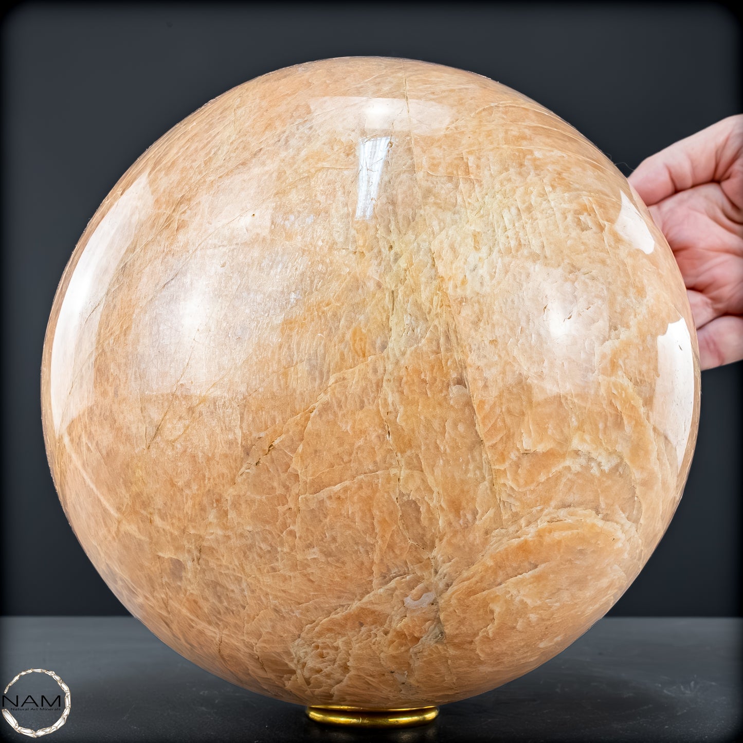 Natürlicher Pfirsich-Mondstein Kristall-Kugel - 11582,13 g