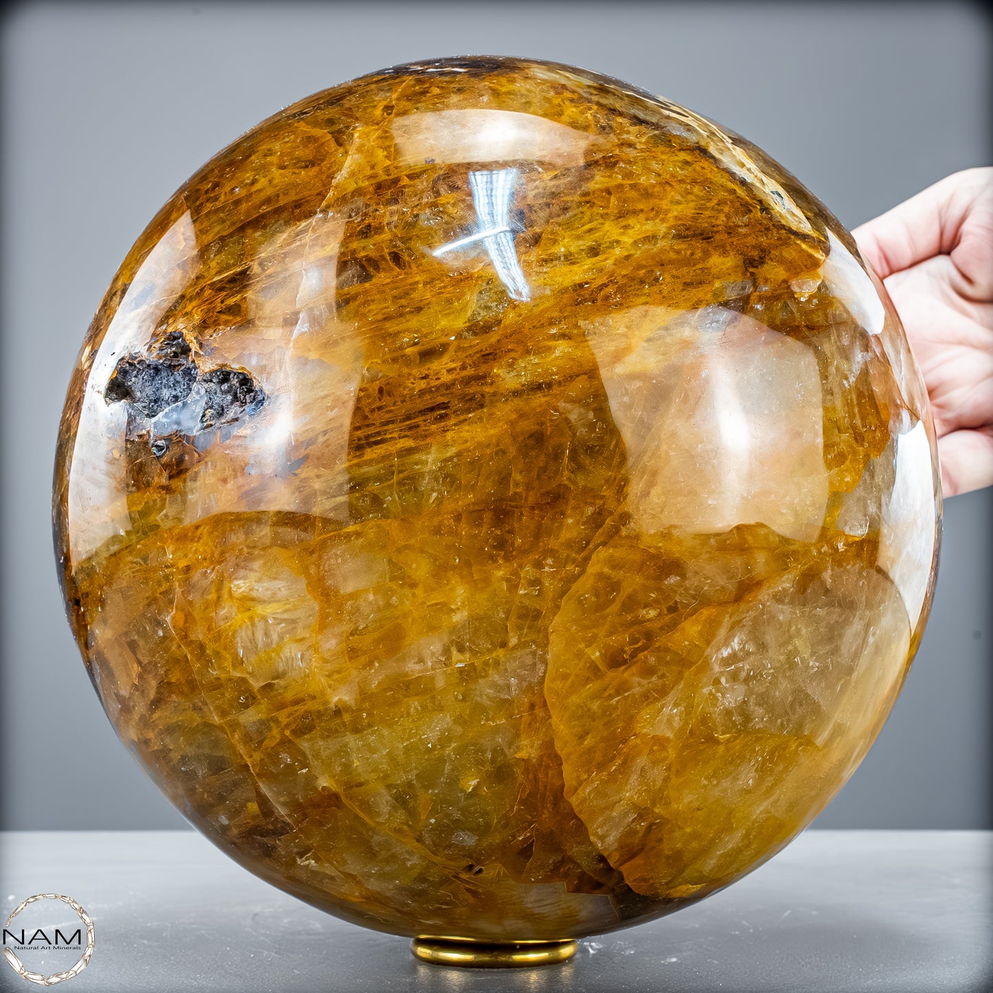 Große Natürliche Quarz Kristall-Kugel "Golden Healer" - 15461,52 g