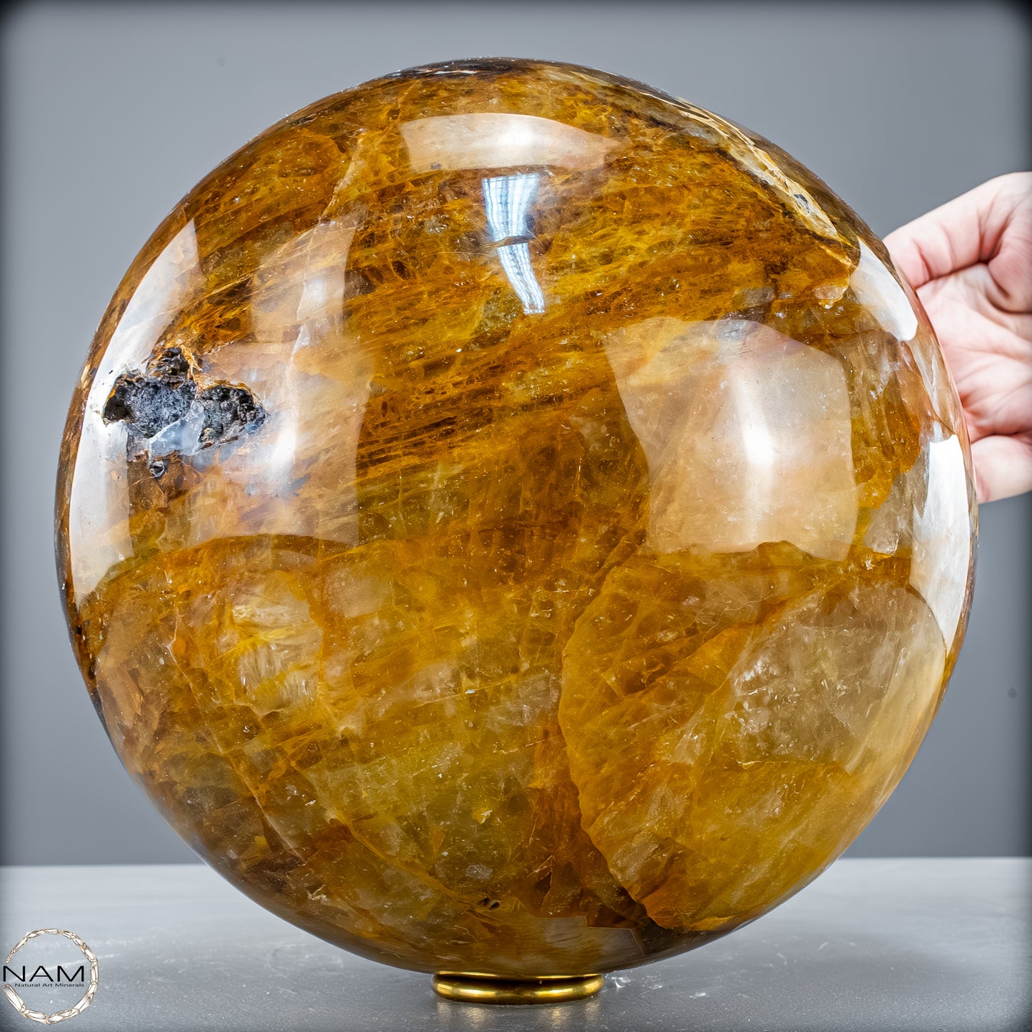 Große Natürliche Quarz Kristall-Kugel "Golden Healer" - 15461,52 g