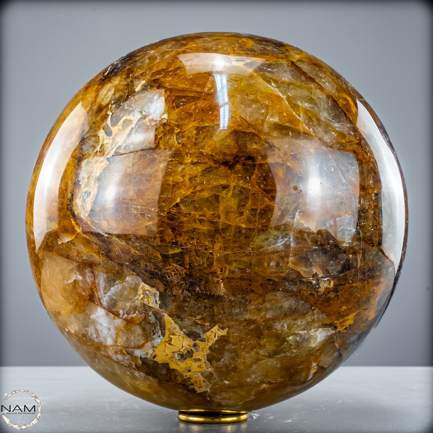 Große Natürliche Quarz Kristall-Kugel "Golden Healer" - 15461,52 g