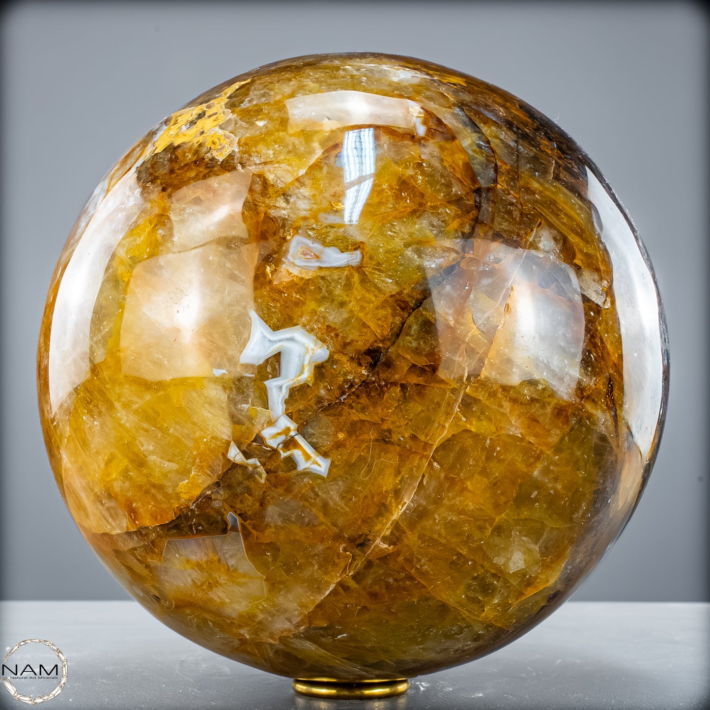 Große Natürliche Quarz Kristall-Kugel "Golden Healer" - 15461,52 g