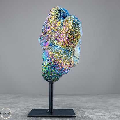 Kristall-Aura-Amethyst auf Ständer – 667,44g