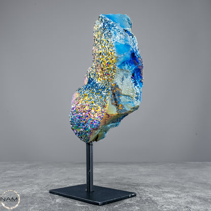 Kristall-Aura-Amethyst auf Ständer – 667,44g