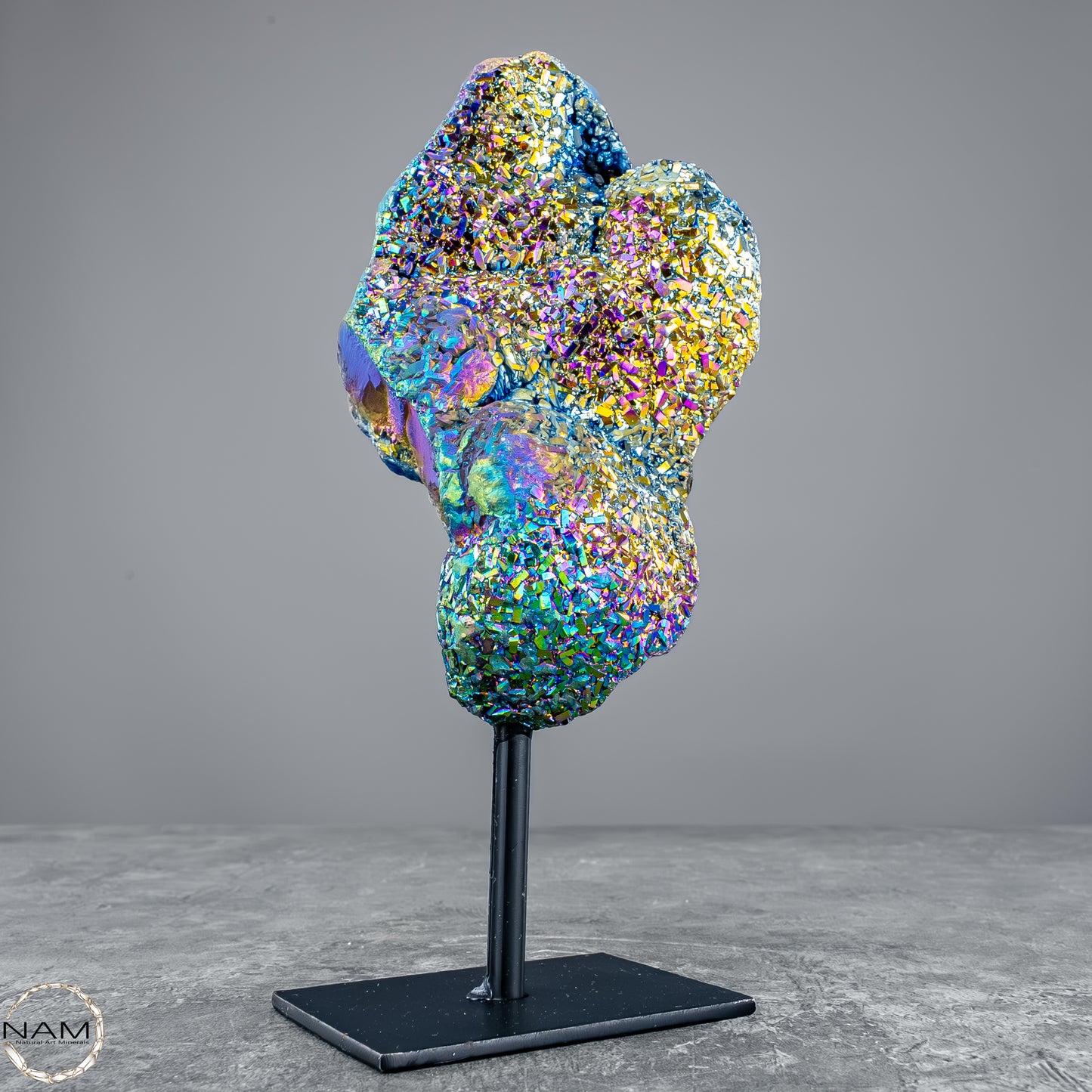 Kristall-Aura-Amethyst auf Ständer – 667,44g