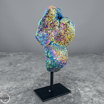 Kristall-Aura-Amethyst auf Ständer – 667,44g