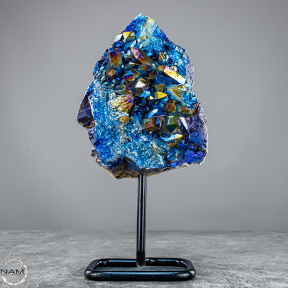 Kristall-Aura-Amethyst auf Ständer – 692,17g