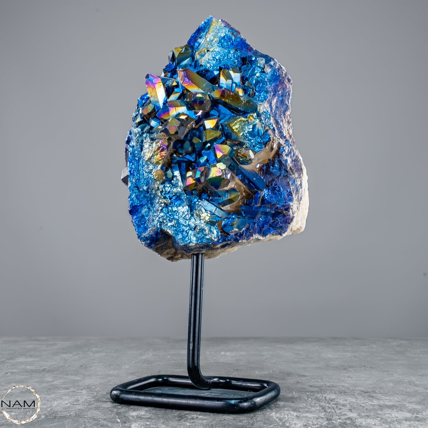 Kristall-Aura-Amethyst auf Ständer – 692,17g