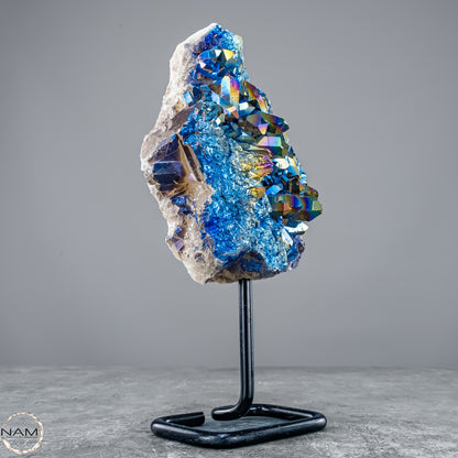 Kristall-Aura-Amethyst auf Ständer – 692,17g