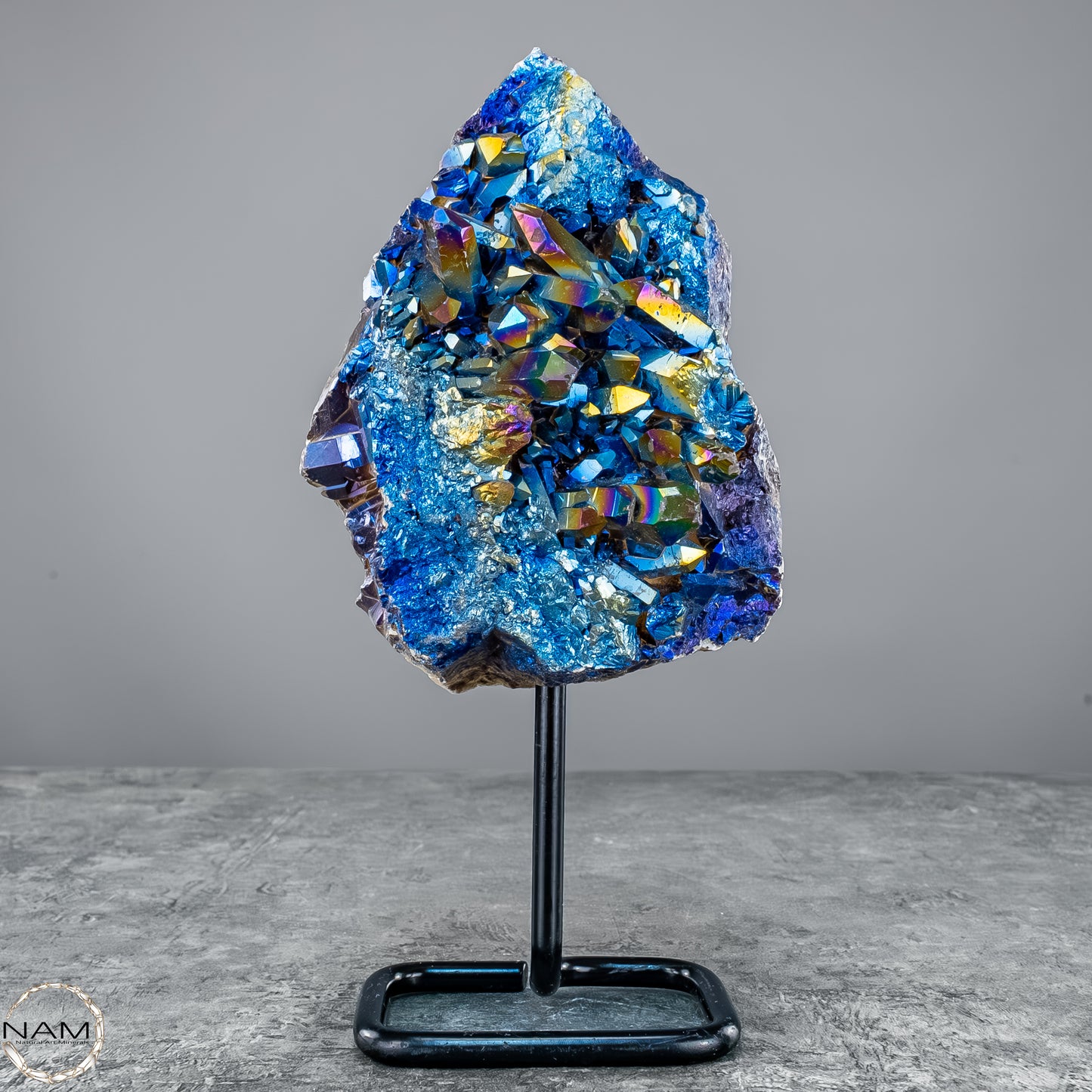 Kristall-Aura-Amethyst auf Ständer – 692,17g