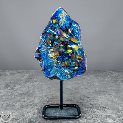 Kristall-Aura-Amethyst auf Ständer – 692,17g