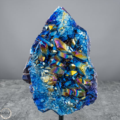 Kristall-Aura-Amethyst auf Ständer – 692,17g