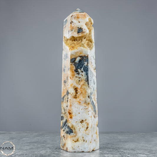 Natürlicher Achat-Kristall Obelisk aus Indonesien, selten - 1214,61g