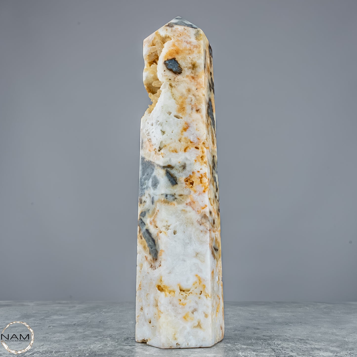 Natürlicher Achat-Kristall Obelisk aus Indonesien, selten - 1214,61g