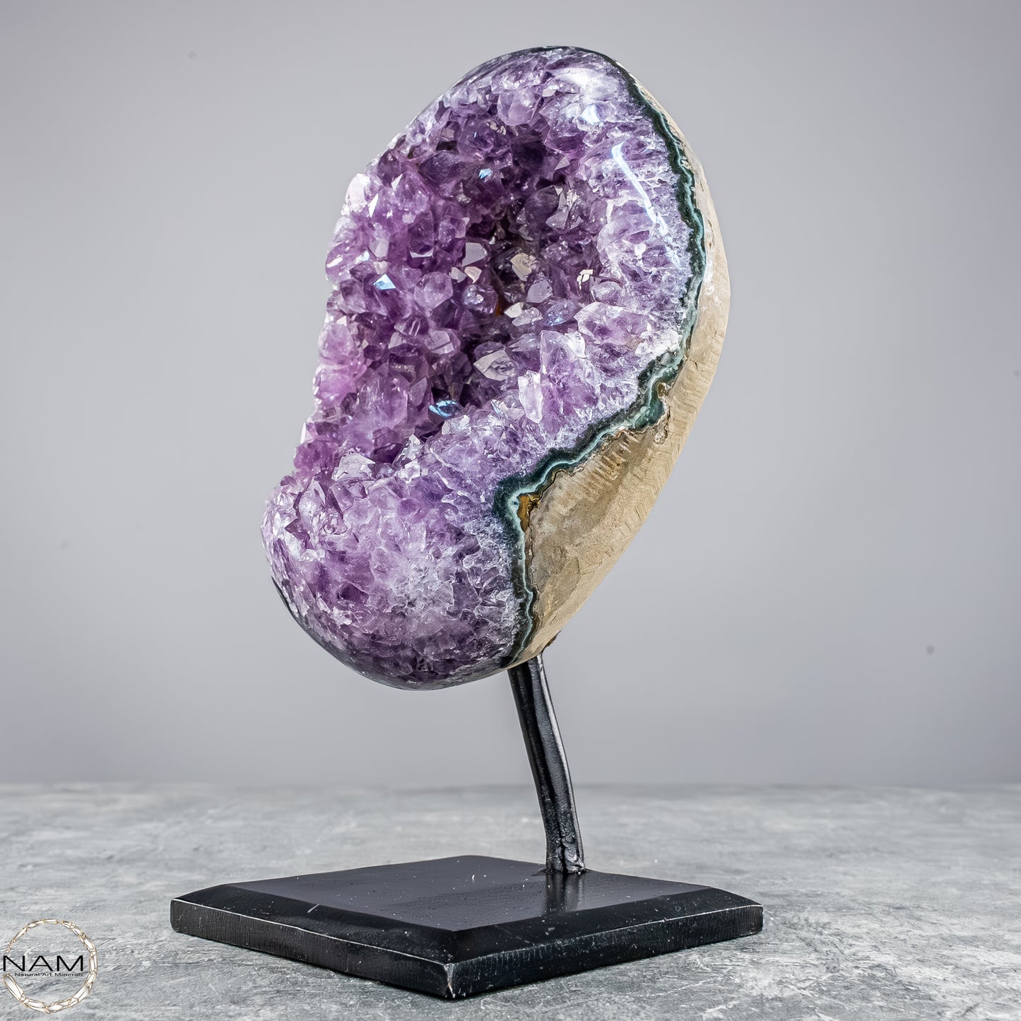 Natürliche Amethyst-Kristalle/Druse auf Ständer - 1304,67g
