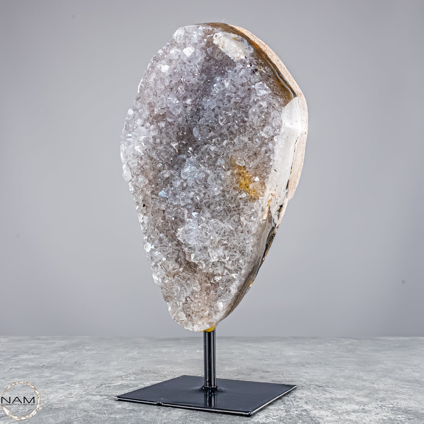 Achat-Druse auf Ständer – Ein Naturjuwel voller Tiefe - 1007,71g