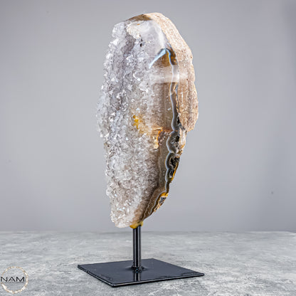 Achat-Druse auf Ständer – Ein Naturjuwel voller Tiefe - 1007,71g