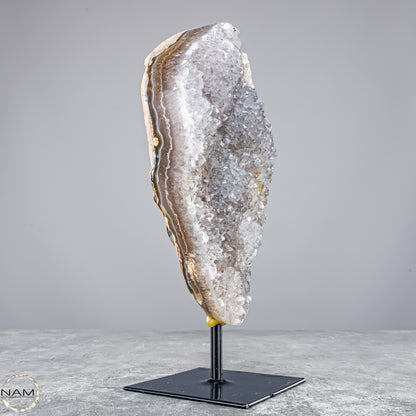 Achat-Druse auf Ständer – Ein Naturjuwel voller Tiefe - 1007,71g