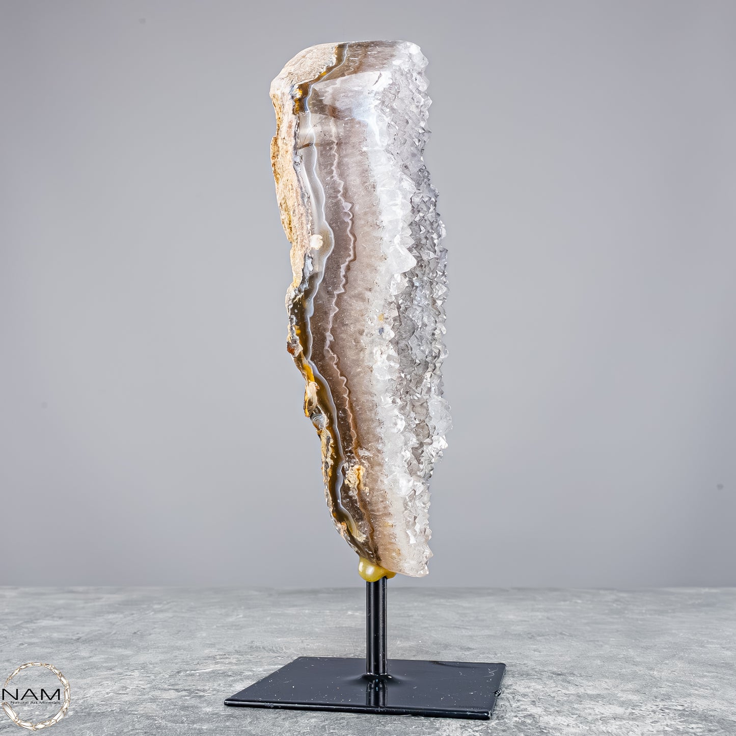 Achat-Druse auf Ständer – Ein Naturjuwel voller Tiefe - 1007,71g