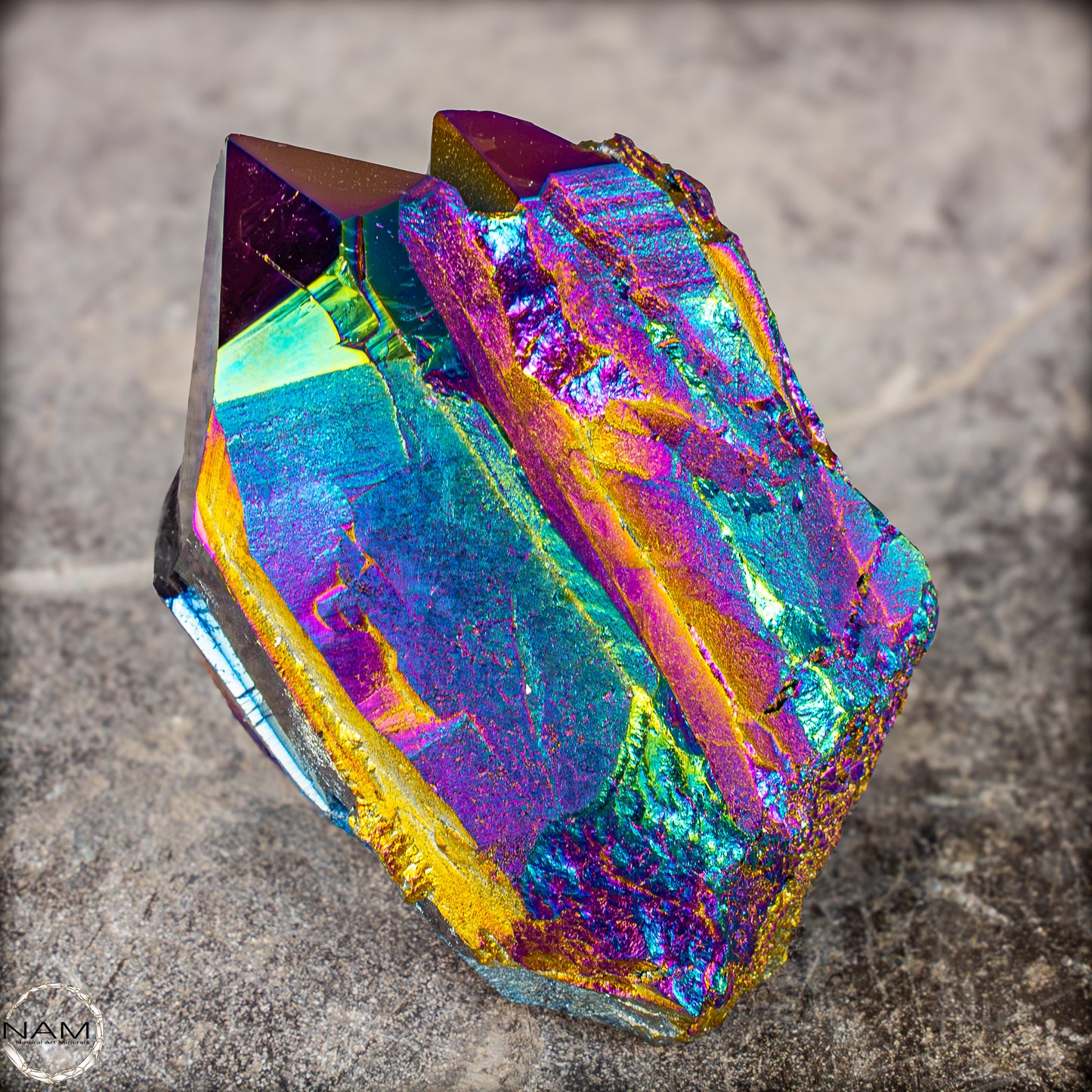 Wunderschöner Aura-Amethyst Kristall – 656,75g