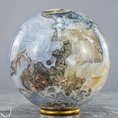 Natürlicher Moos Achat Kristall-Kugel - 1500,88g