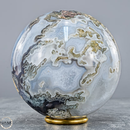 Natürlicher Moos Achat Kristall-Kugel - 1500,88g