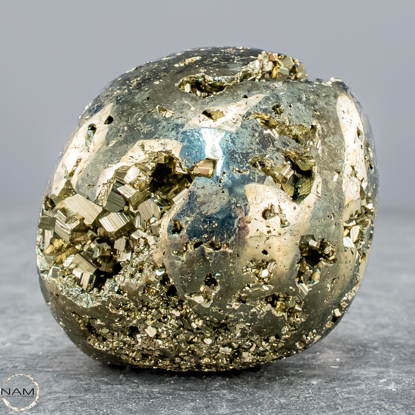 Natürliche Pyrit-Kristall Freiform - 403,17g