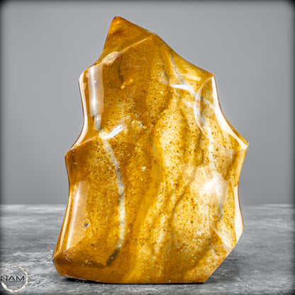 Natürliche Jaspis-Chalcedon Kristallflamme - 981,82 g