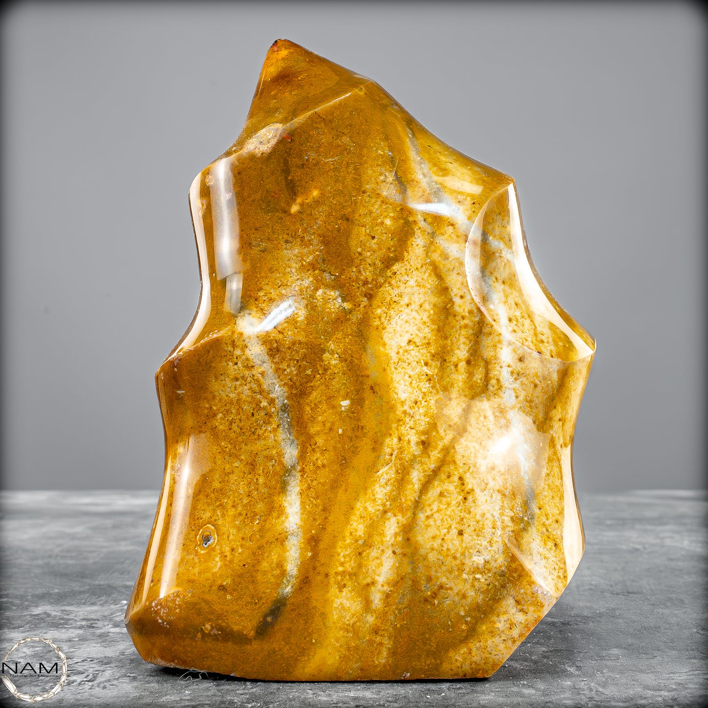 Natürliche Jaspis-Chalcedon Kristallflamme - 981,82 g