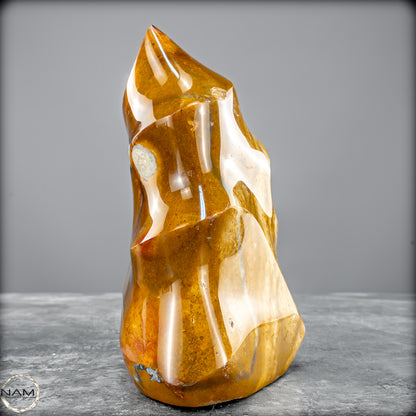 Natürliche Jaspis-Chalcedon Kristallflamme - 981,82 g