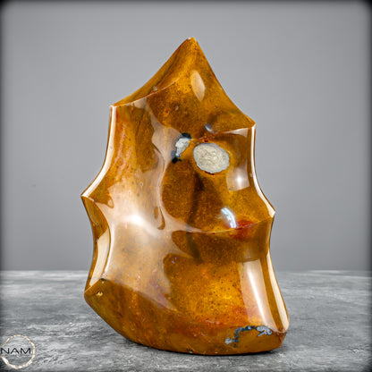 Natürliche Jaspis-Chalcedon Kristallflamme - 981,82 g