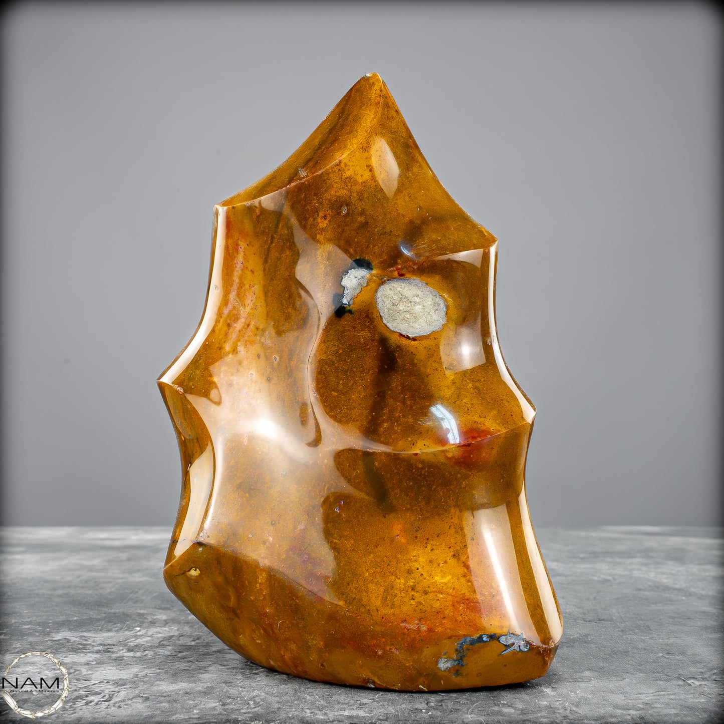 Natürliche Jaspis-Chalcedon Kristallflamme - 981,82 g