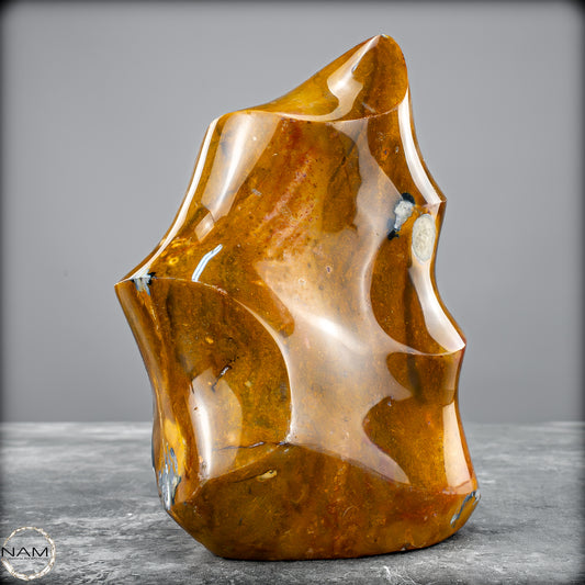 Natürliche Jaspis-Chalcedon Kristallflamme - 981,82 g