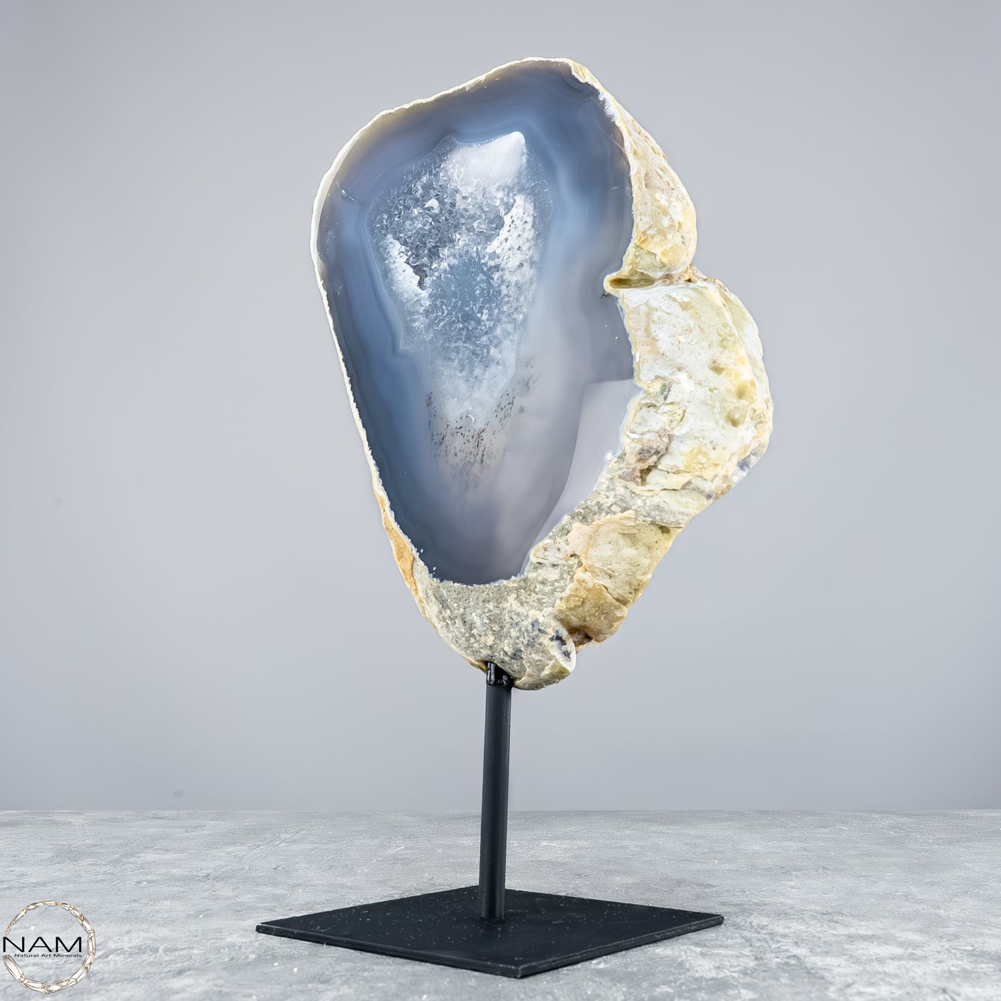 Natürliche Achat Druse auf Ständer, Brasilien - 1632,16g