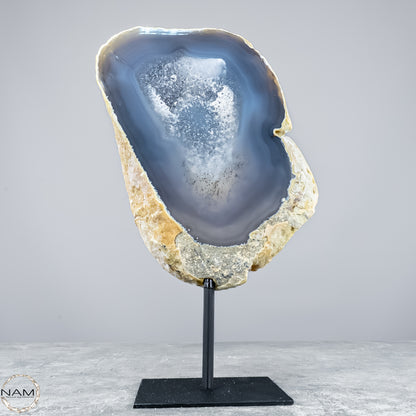 Natürliche Achat Druse auf Ständer, Brasilien - 1632,16g