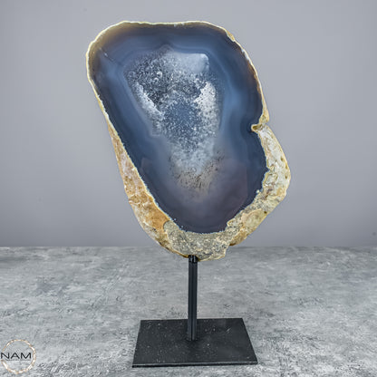 Natürliche Achat Druse auf Ständer, Brasilien - 1632,16g