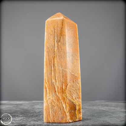 Pfirsich-Mondstein Obelisk - 853,18 g