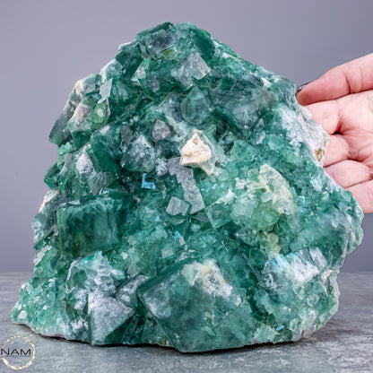 Natürliche Grüner Zuckerwürfel-Fluorit Kristalle auf Matrix - 3578,38g