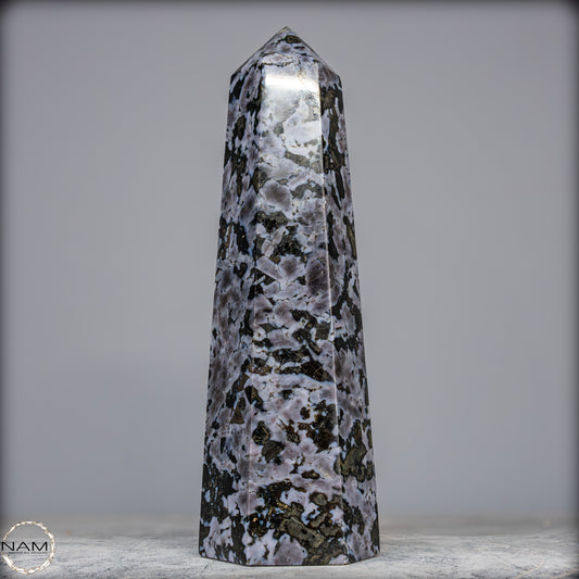 Natürlicher Merlinit (Gabbro) Kristall Obelisk - 1836,07g