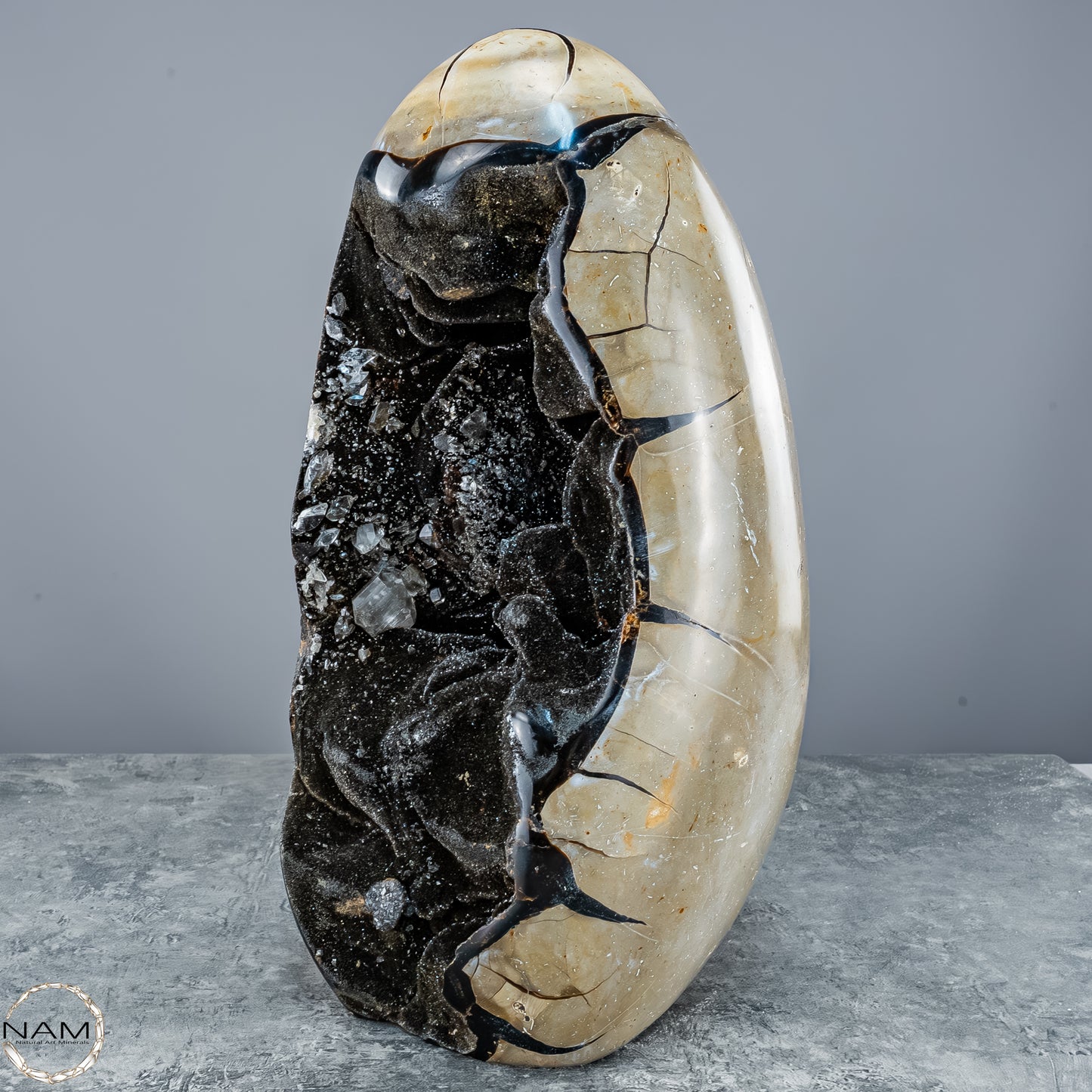 Natürliche Septarien Druse mit Calzit Kristallen, Spitzenqualität - 8678,23g