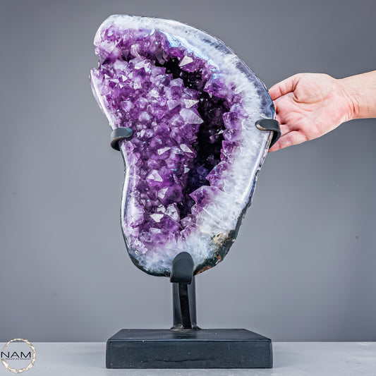Natürliche Amethyst-Kristalle/Druse auf Ständer - 11267,77g