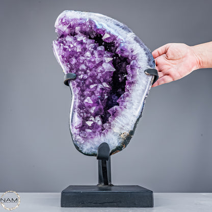Natürliche Amethyst-Kristalle/Druse auf Ständer - 11267,77g
