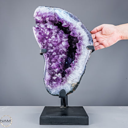 Natürliche Amethyst-Kristalle/Druse auf Ständer - 11267,77g