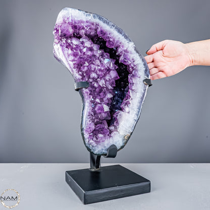 Natürliche Amethyst-Kristalle/Druse auf Ständer - 11267,77g