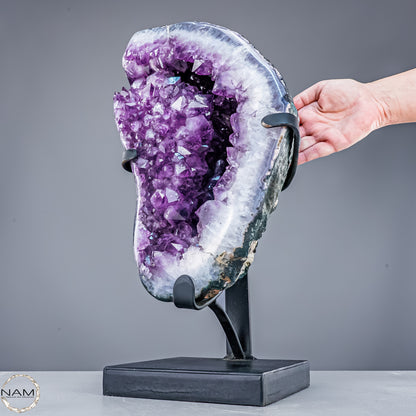 Natürliche Amethyst-Kristalle/Druse auf Ständer - 11267,77g