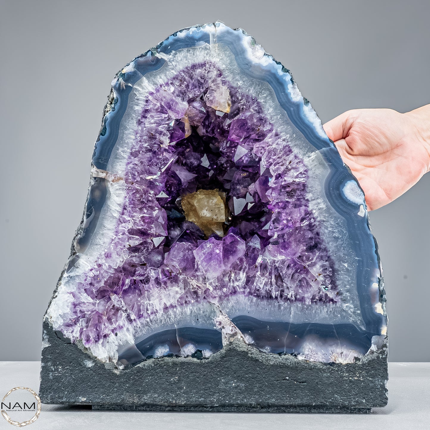 Amethyst-Druse mit Calcit – Ein Meisterwerk der Natur aus Uruguay – 15462,33g