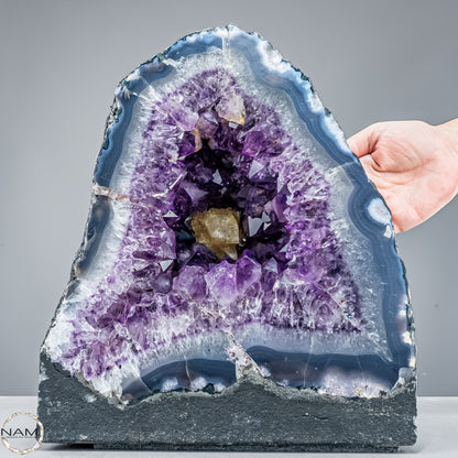 Amethyst-Druse mit Calcit – Ein Meisterwerk der Natur aus Uruguay – 15462,33g
