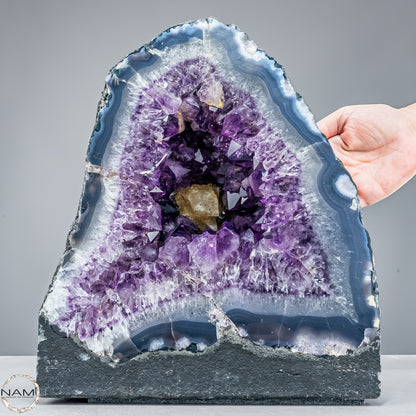 Amethyst-Druse mit Calcit – Ein Meisterwerk der Natur aus Uruguay – 15462,33g