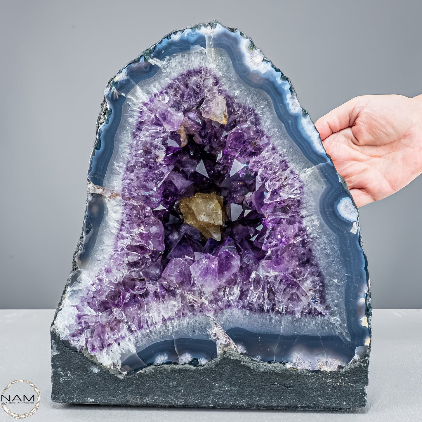 Amethyst-Druse mit Calcit – Ein Meisterwerk der Natur aus Uruguay – 15462,33g