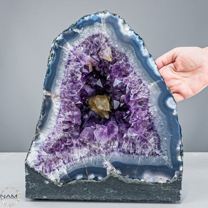 Amethyst-Druse mit Calcit – Ein Meisterwerk der Natur aus Uruguay – 15462,33g